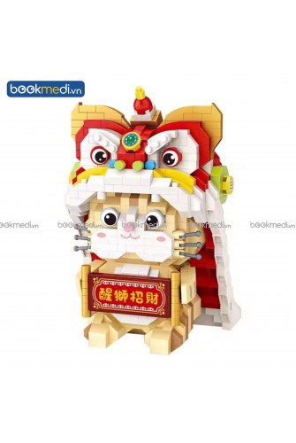 Đồ Chơi Lắp Ráp Mô Hình Lân Cổ Trang (Dancing Lion) Hãng Loz